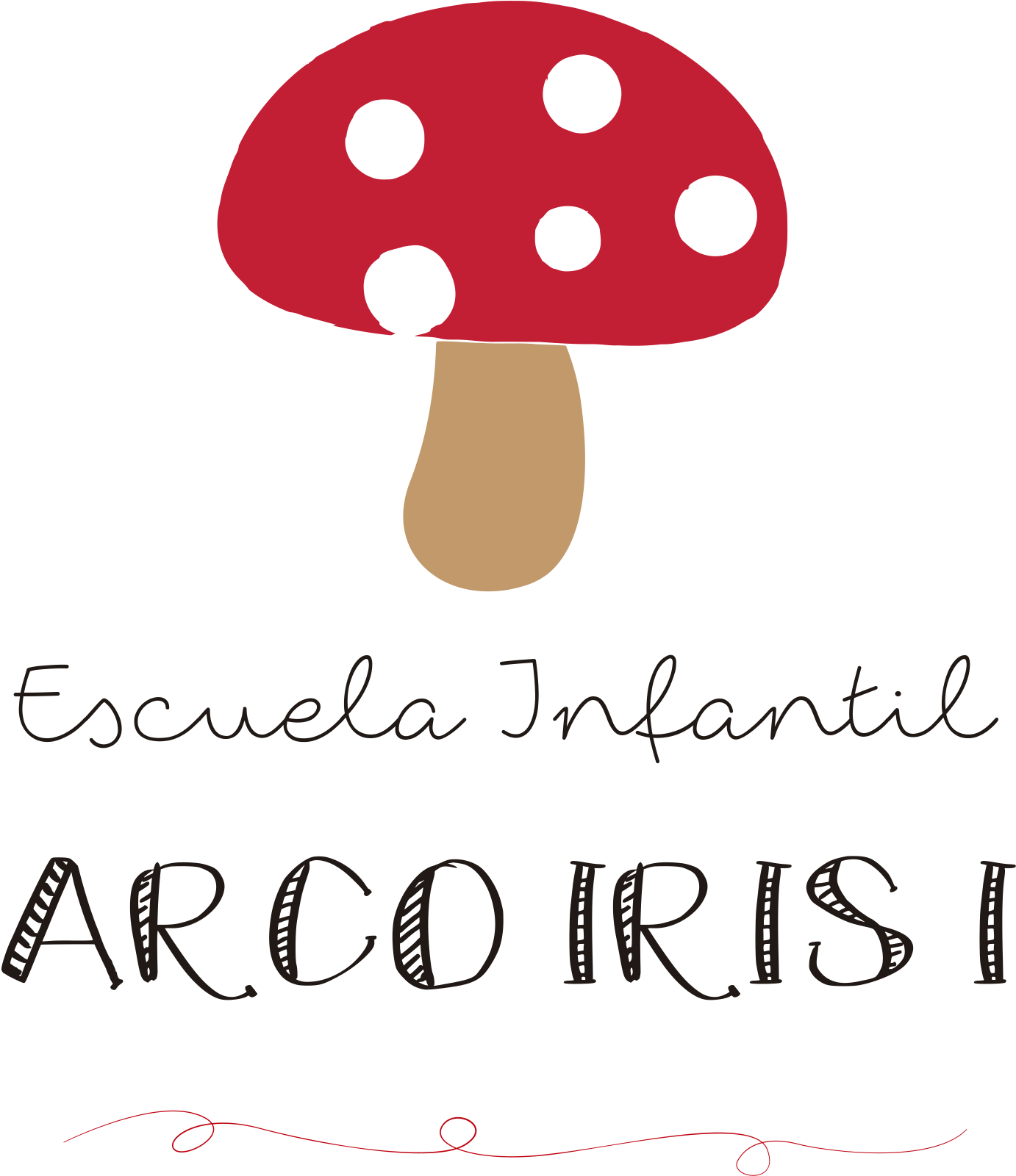 Red Mushroom Escuela Infantil Arco Iris Logo PNG