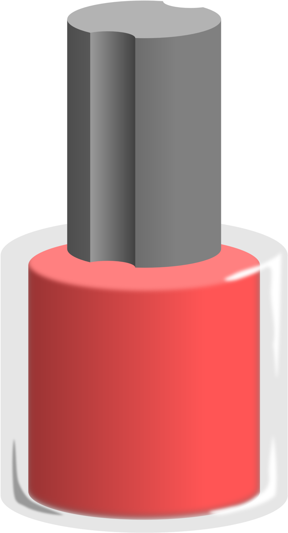 Red Nail Polish Bottle PNG