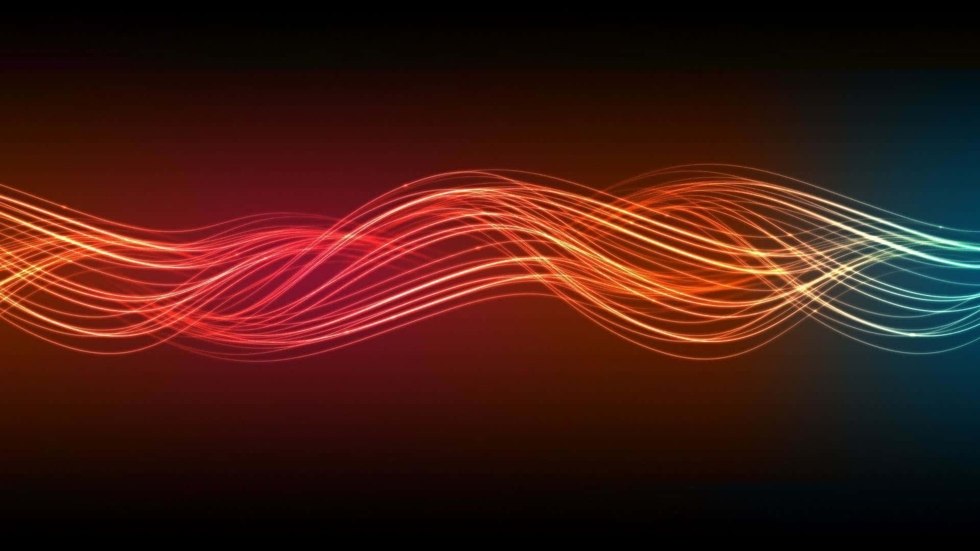 A Colorful Wave Background With A Black Background