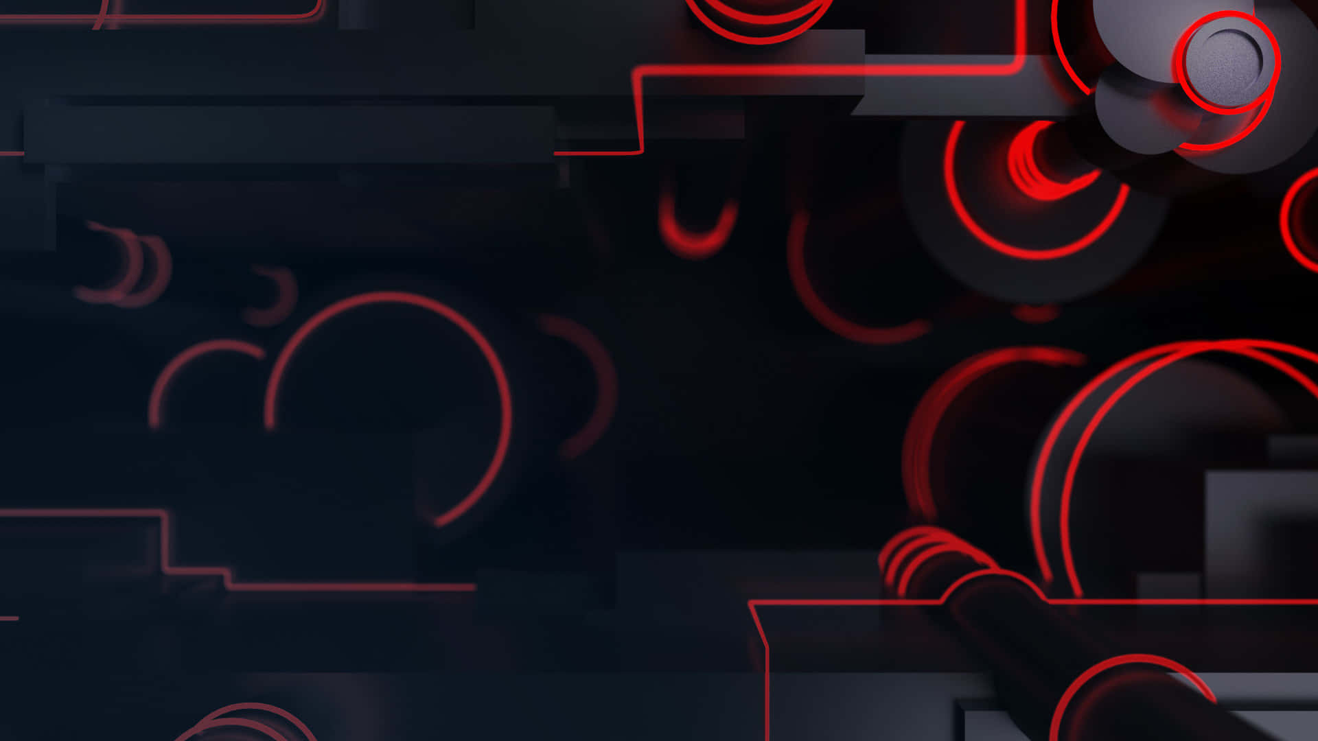 A Red And Black Background With Circles And Circles