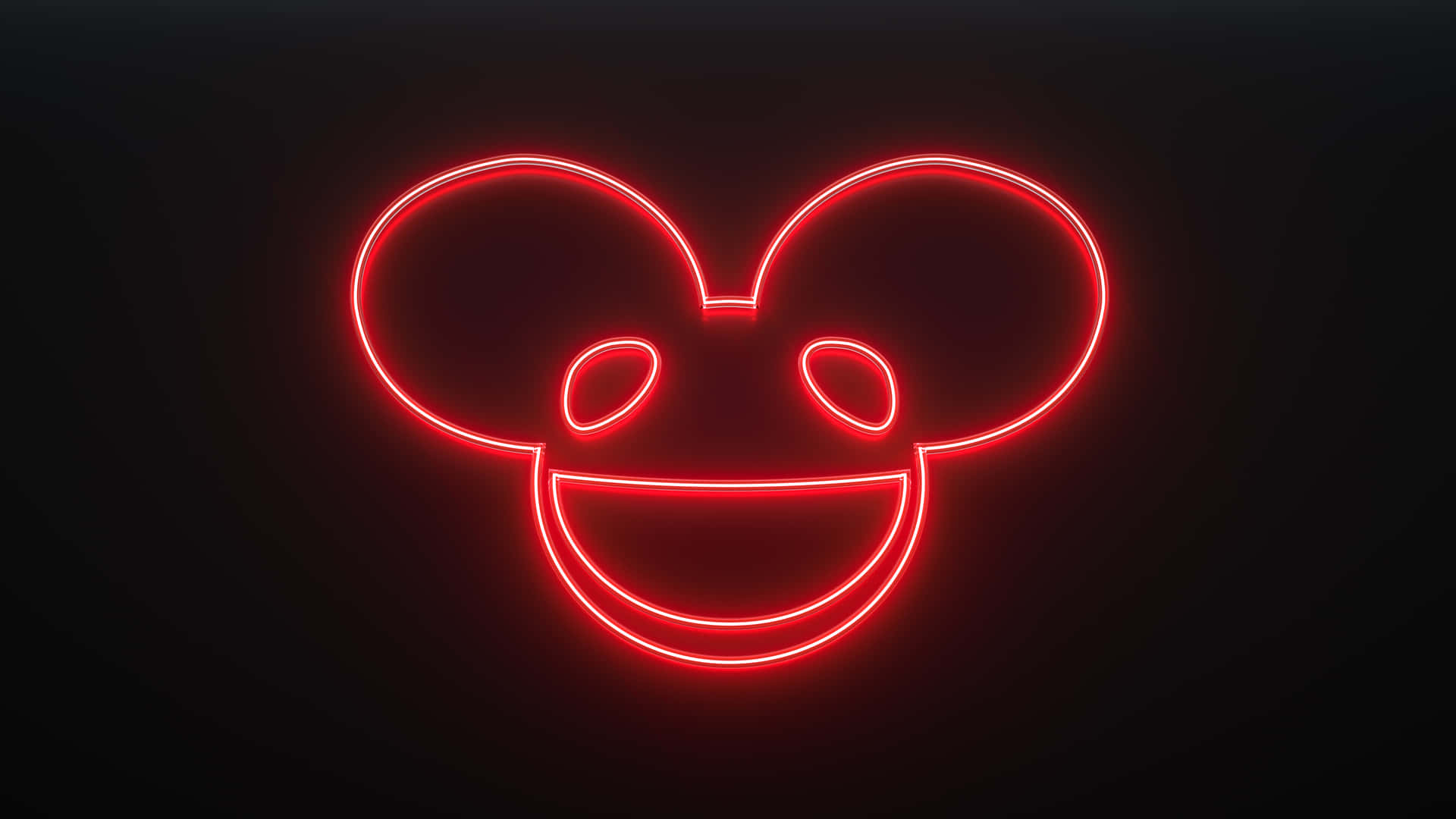 Red Neon Character Silhouette Wallpaper