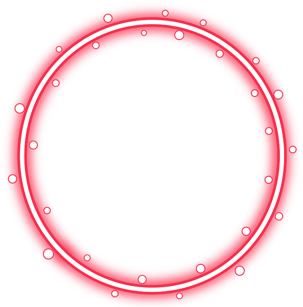 Red Neon Circle Border PNG