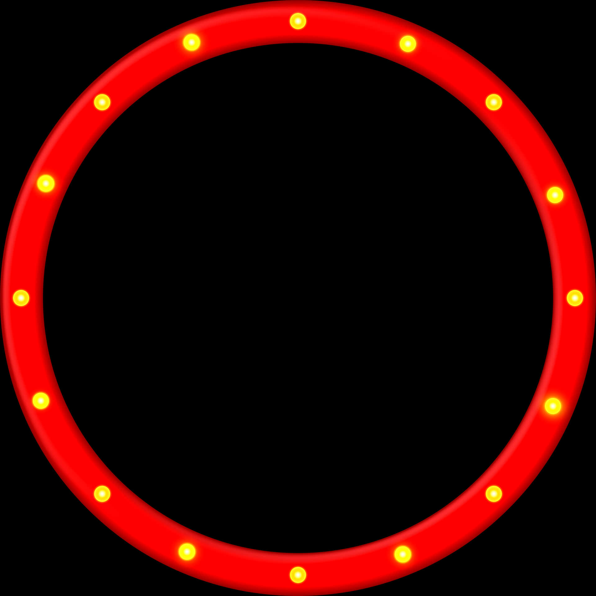 Red Neon Circle Lights PNG