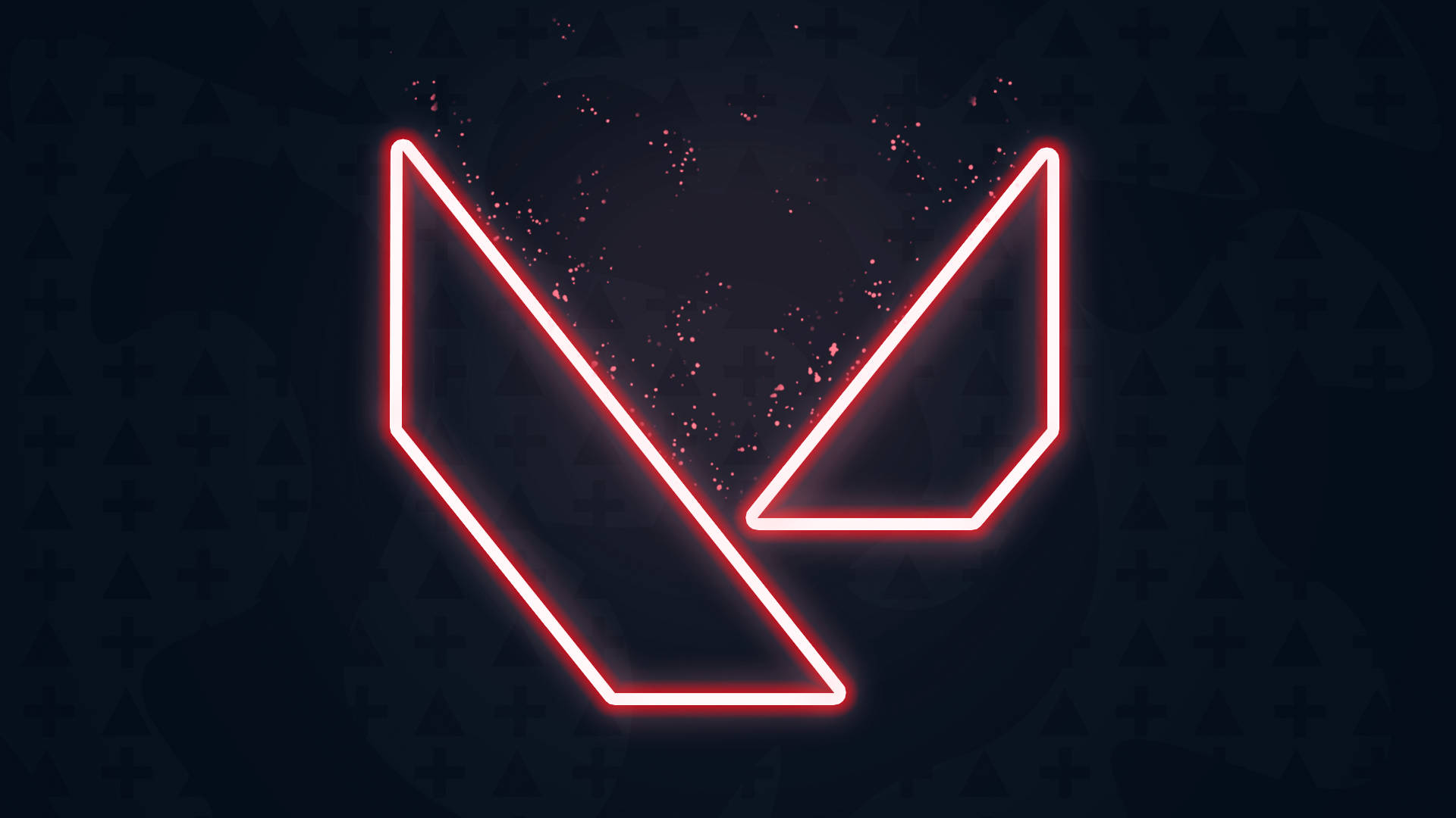 Logotipominimalista Valorant Em Neon Vermelho. Papel de Parede