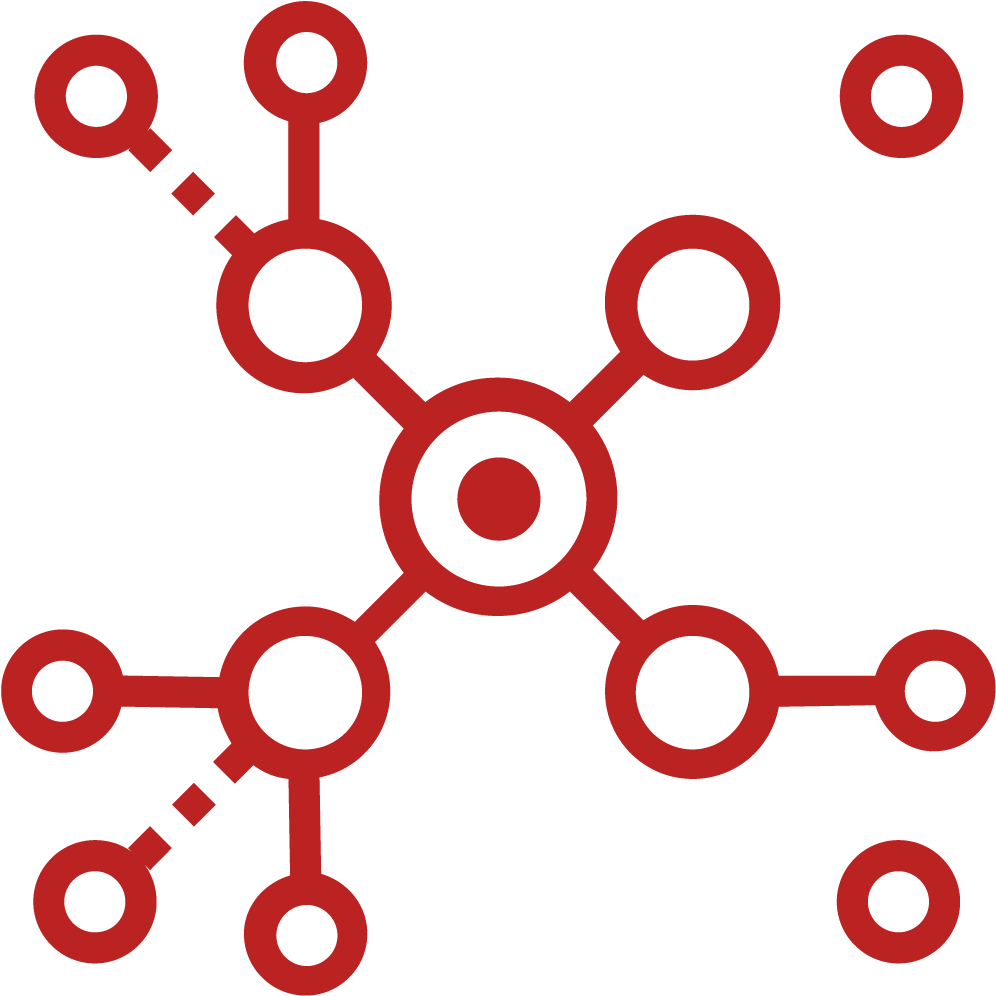 Red Network Icon Graphic PNG
