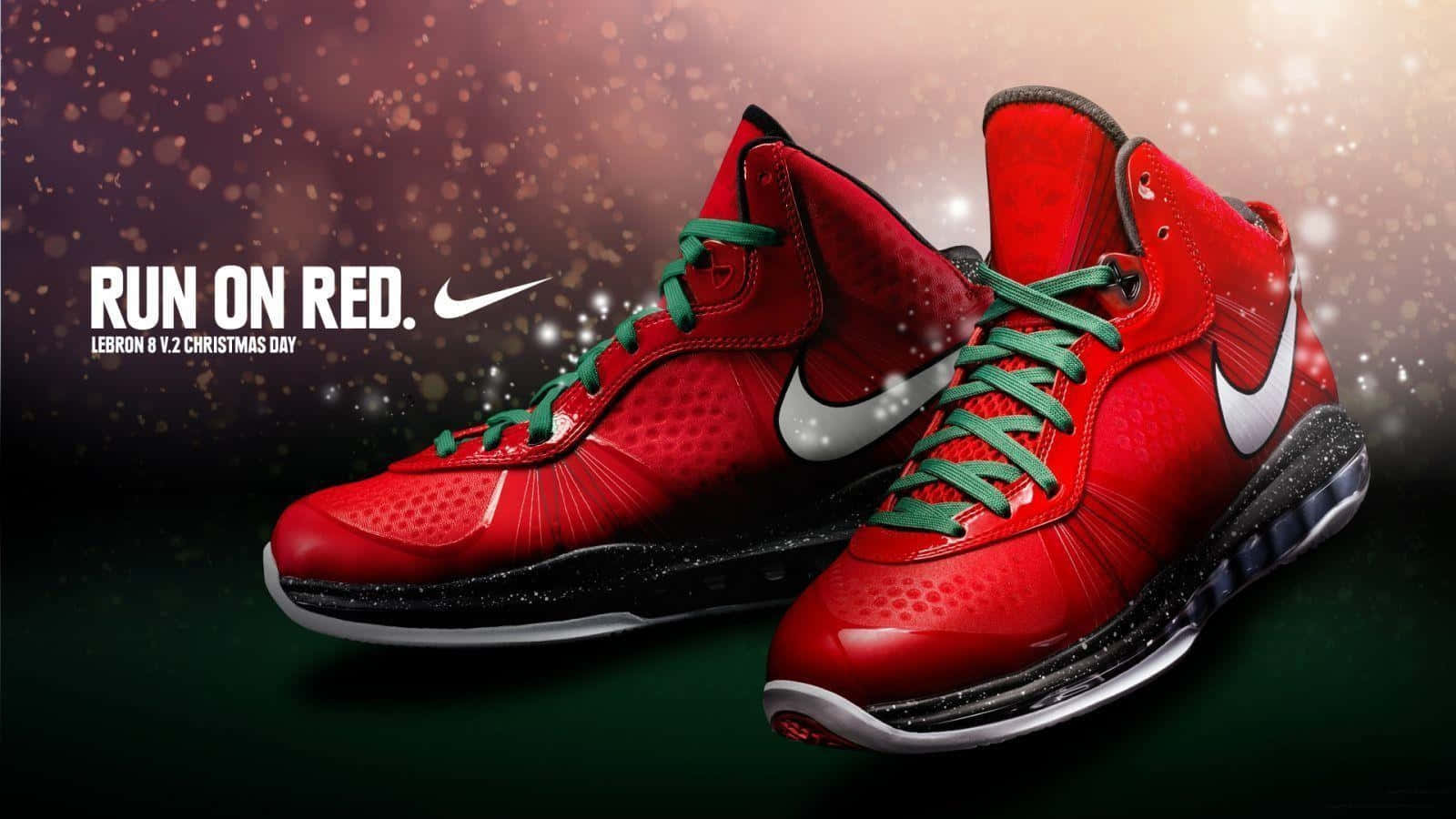 "Unleash your style with the vibrant red Nike." Wallpaper