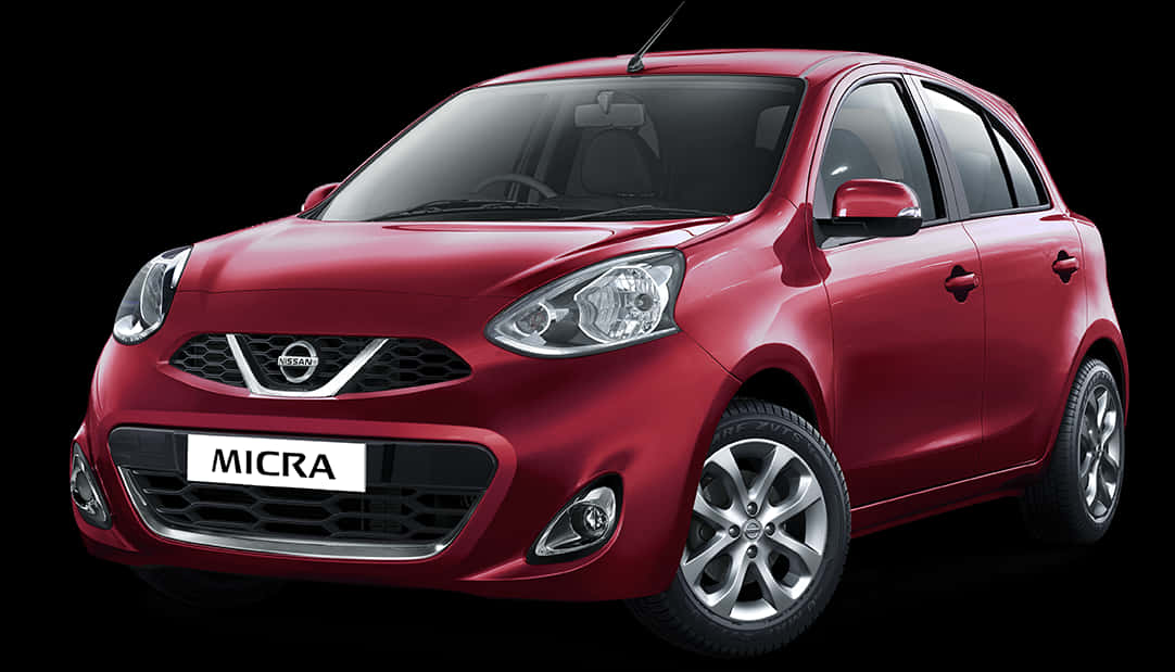 Red Nissan Micra Car PNG