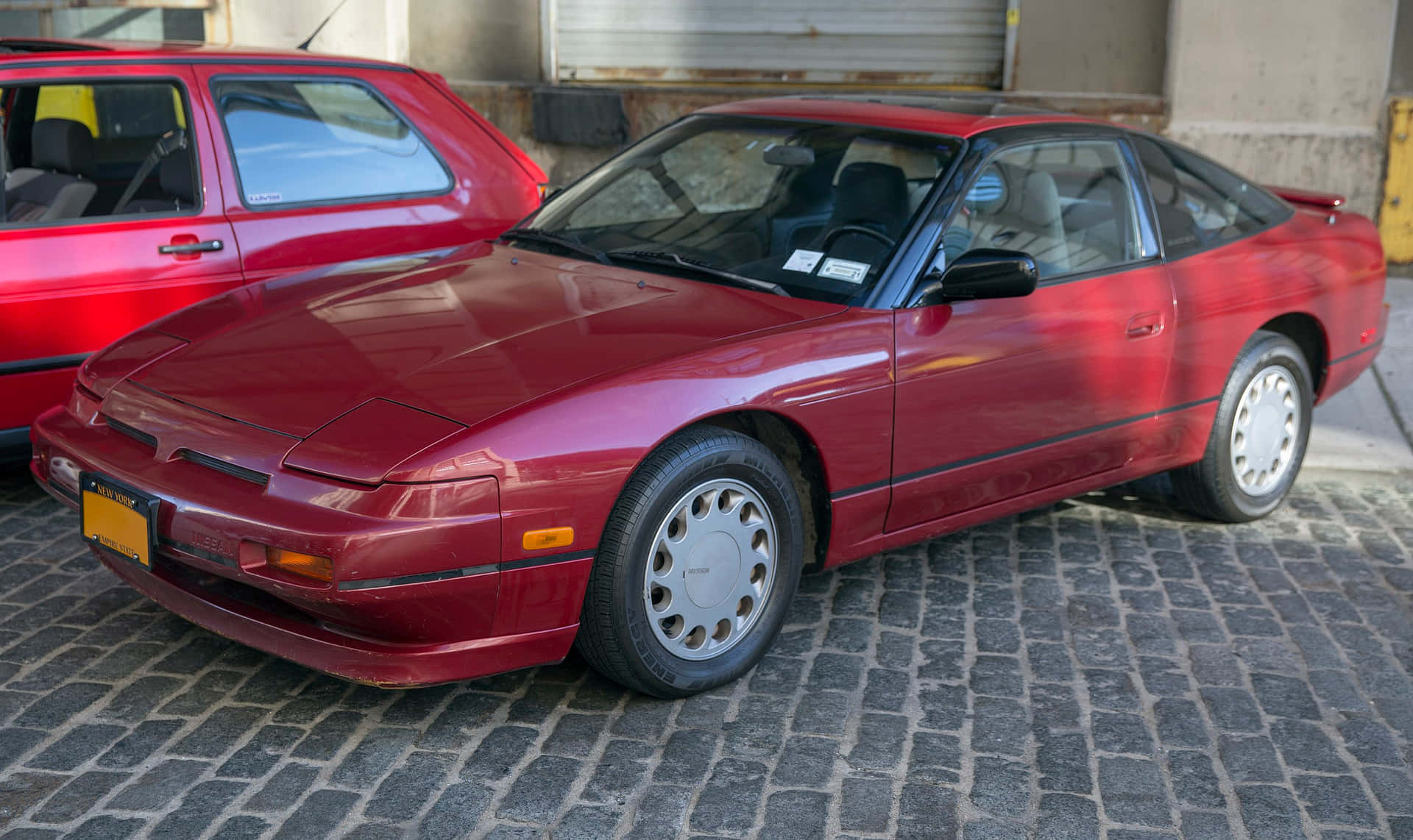 Red Nissan240 S X Coupe Parked Wallpaper