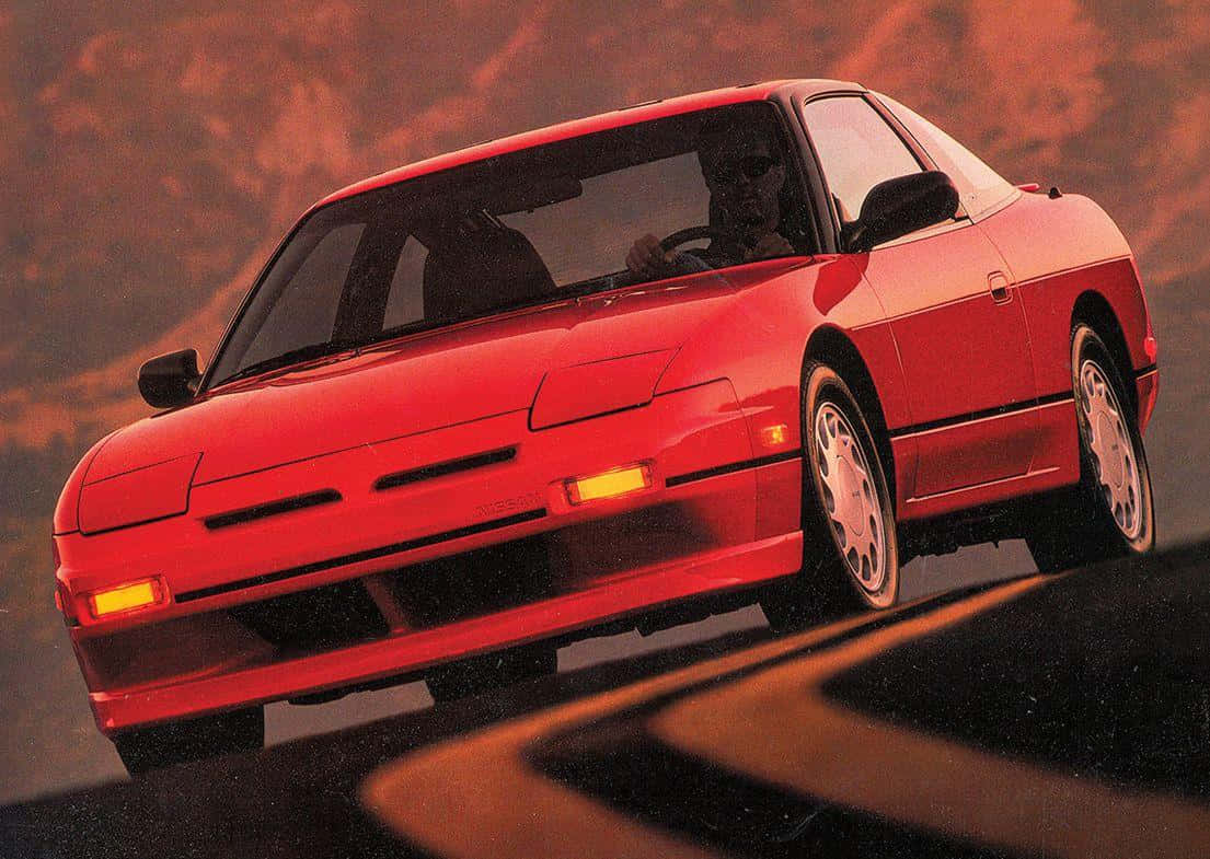 Red Nissan240sx Classic Profile Wallpaper