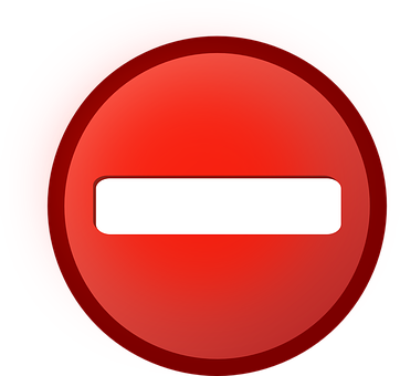 Red No Button Icon PNG