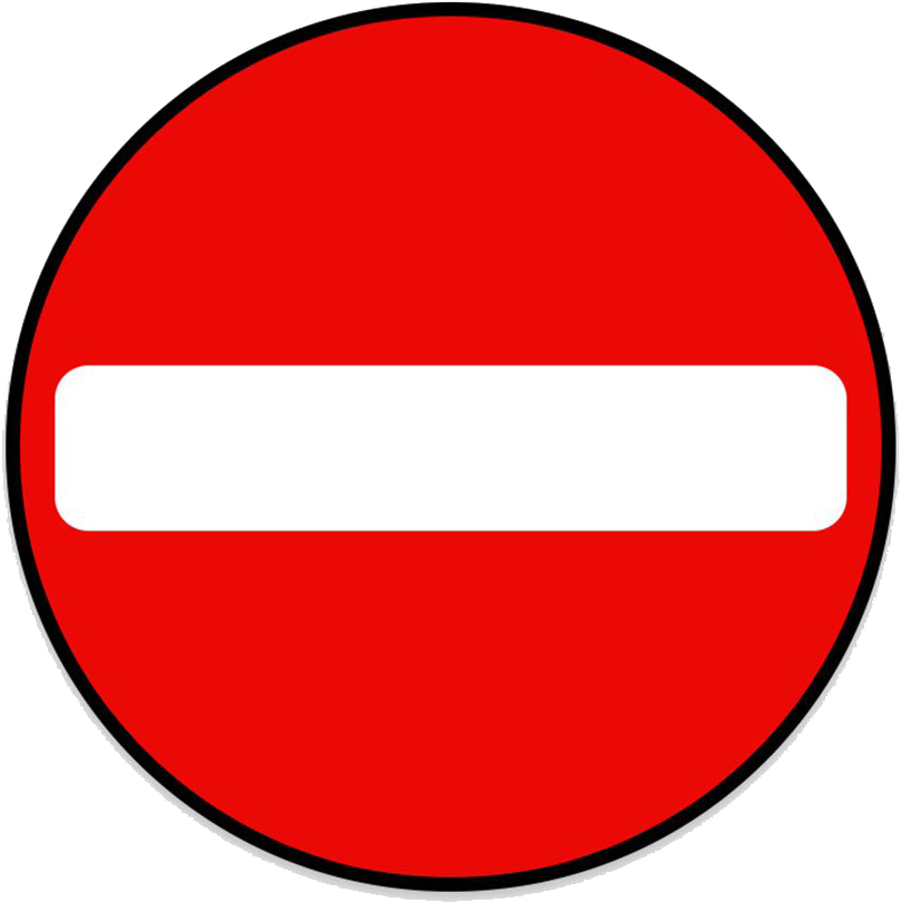 Red No Entry Sign PNG