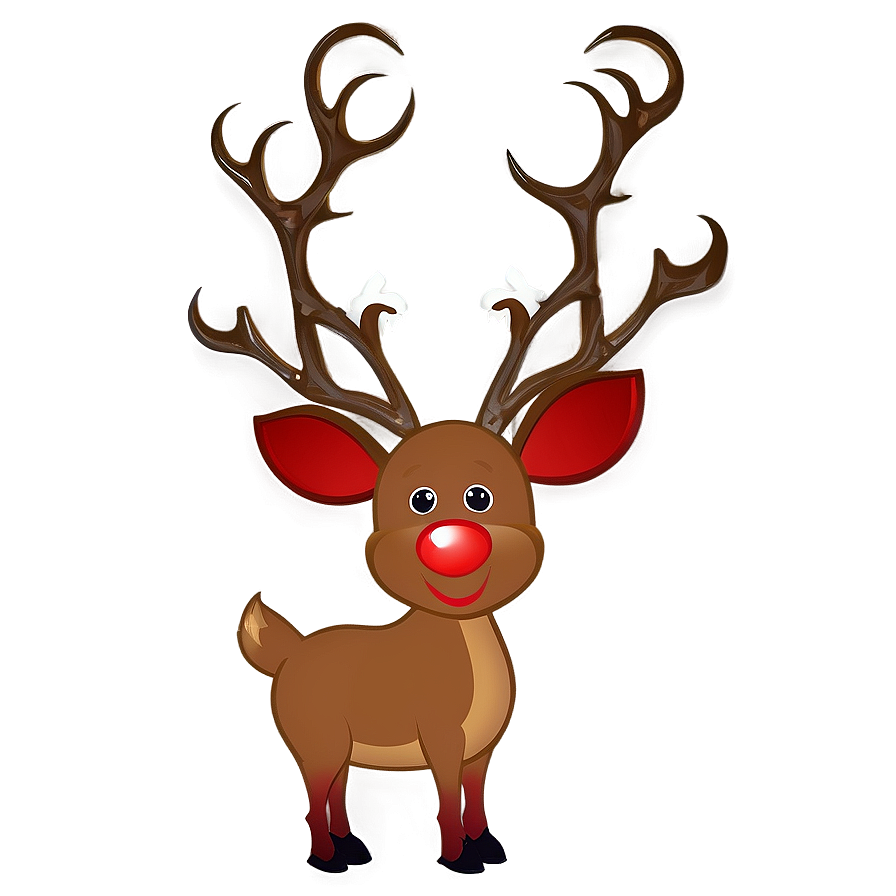 Download Red Nose Reindeer Png 05252024 | Wallpapers.com