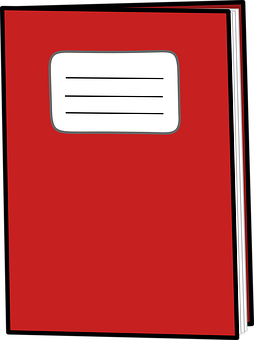 Red Notebook Cover Design PNG