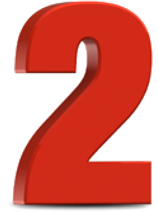 Red Number2 Graphic PNG