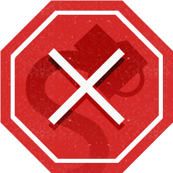 Red Octagon Stop Sign Graphic PNG