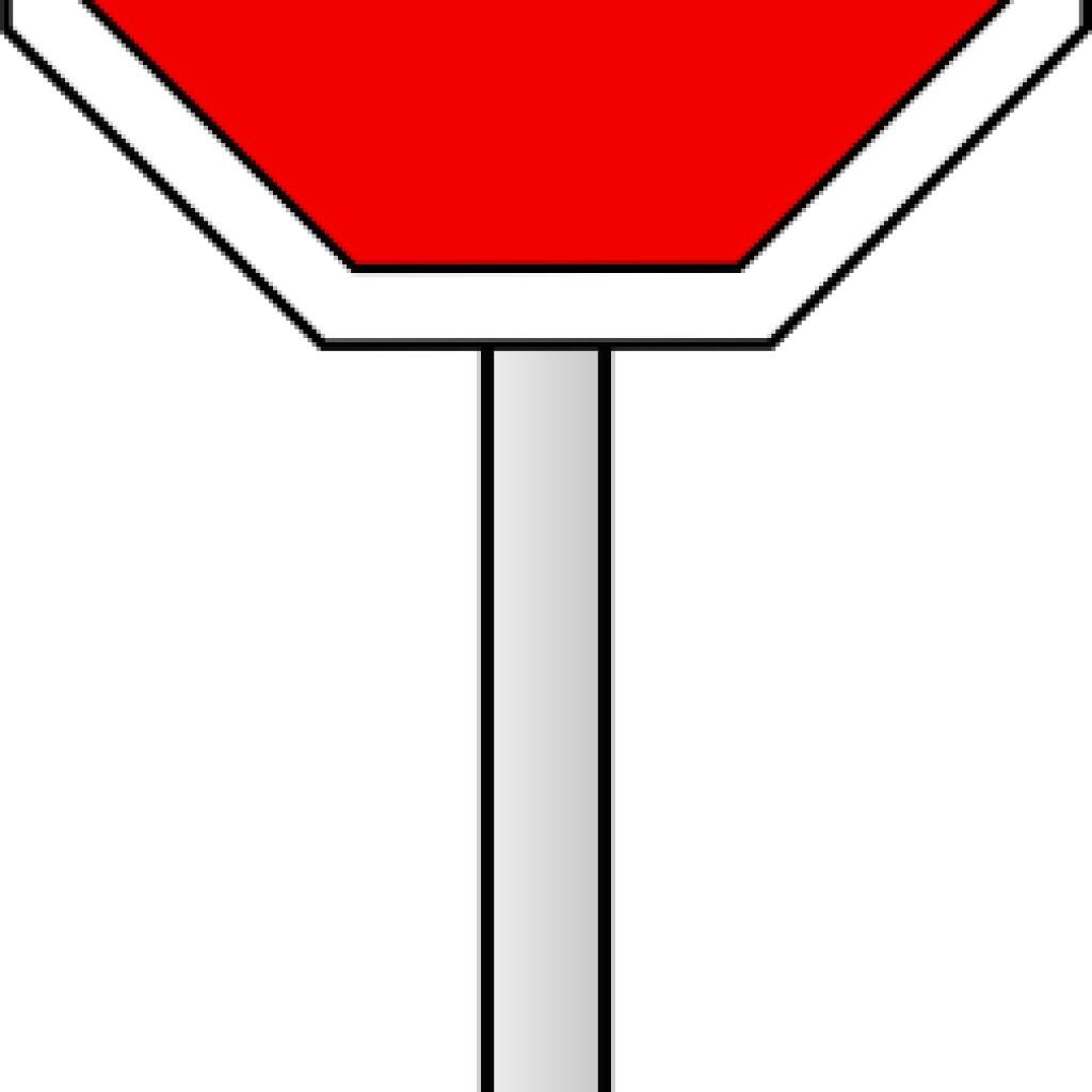 Red Octagon Stop Sign PNG