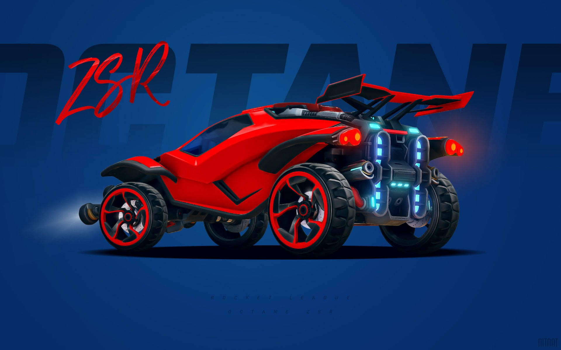 Red Octane Rocket League Car 2K Wallpaper