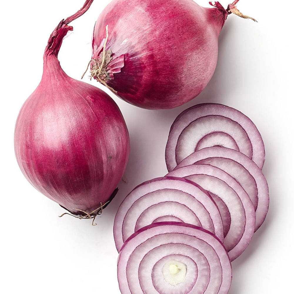 Red Onion Vegetables With Sliced Rings Wallpaper