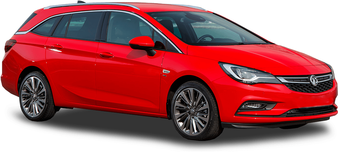 Red Opel Astra Sports Tourer Profile View PNG