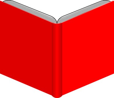 Red Open Book Vector PNG