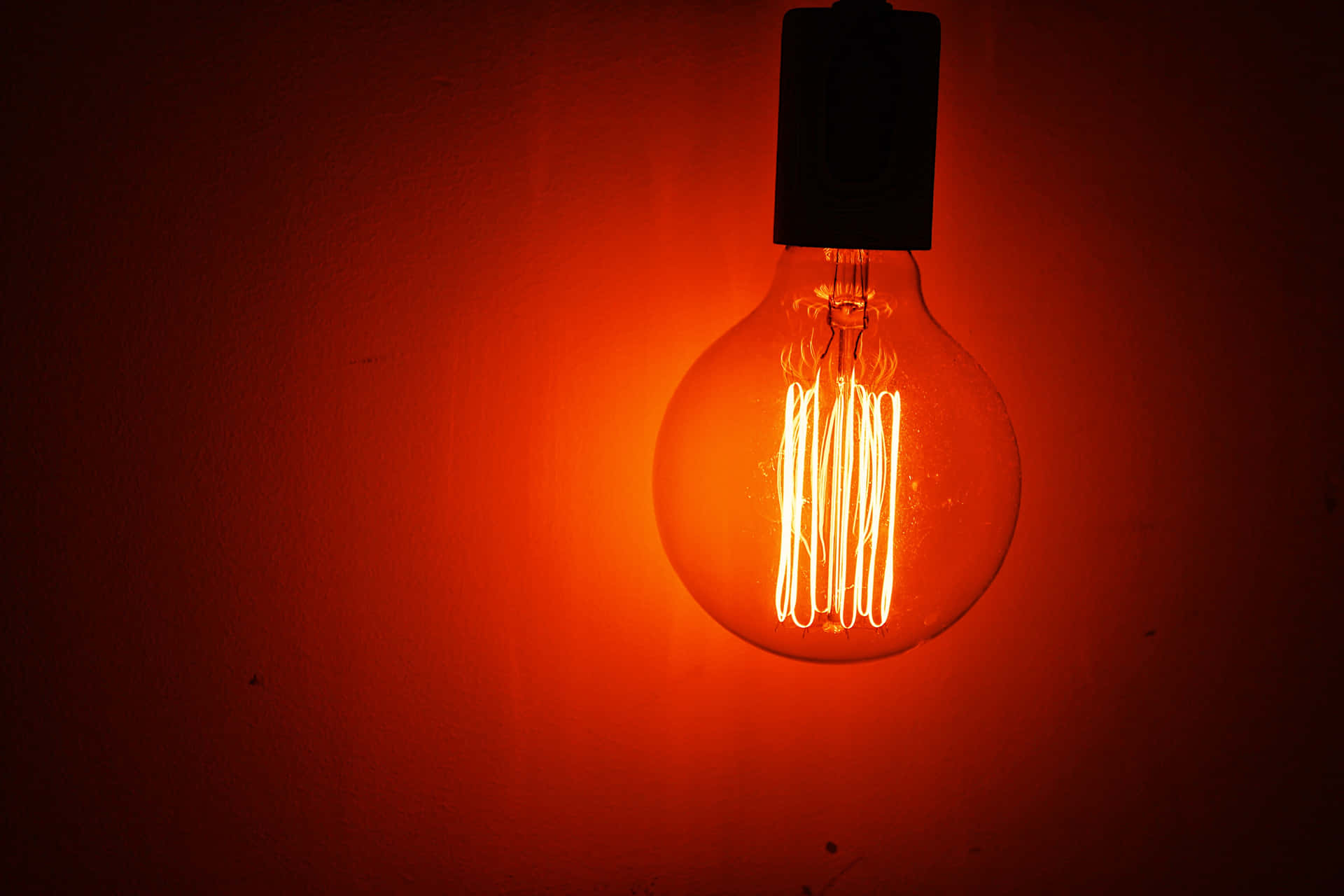 Red-orange Incandescent Bulb Wallpaper