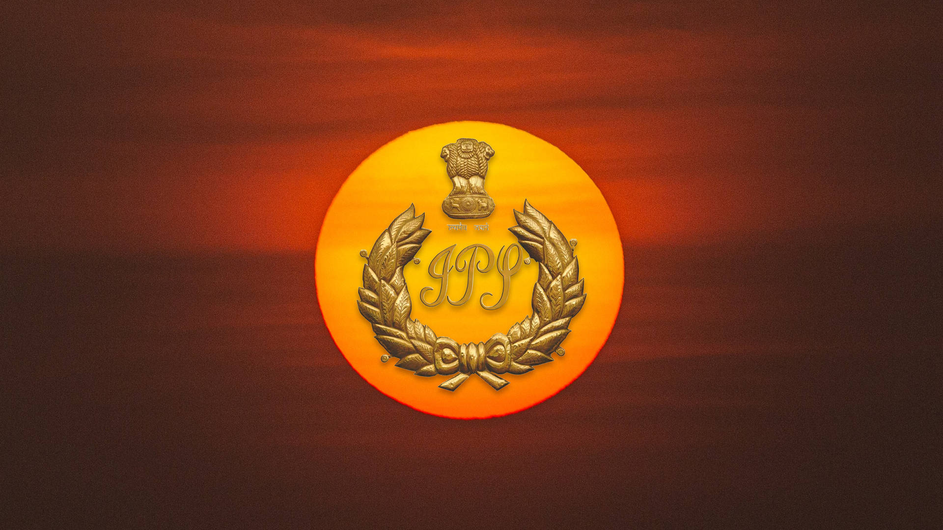 Red Orange IPS Logo Wallpaper
