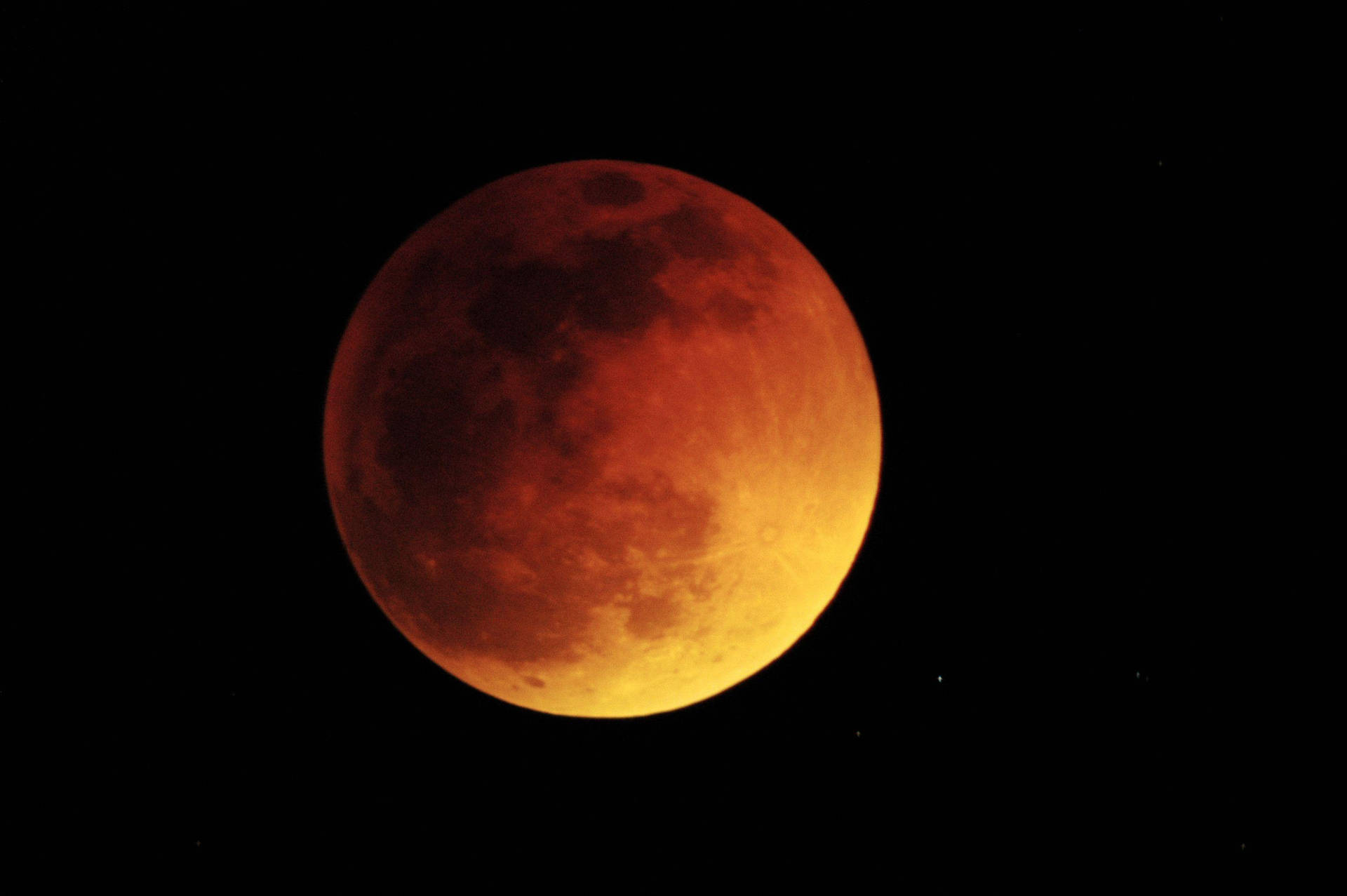 Eclissi Lunare Rosso Arancione Sfondo