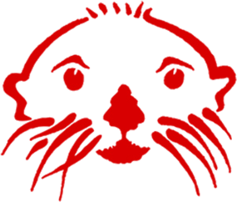 Red Otter Line Art PNG