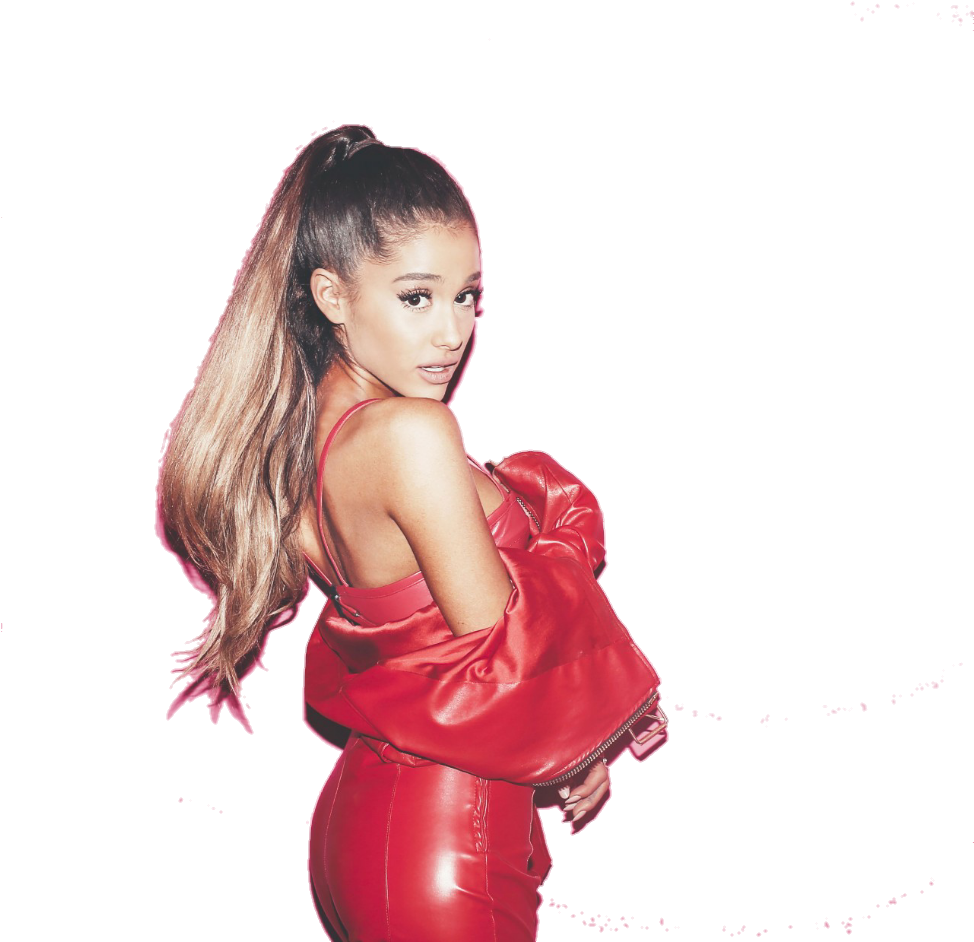Red Outfit Pop Star Pose PNG
