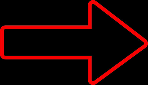 Red Outline Arrow Graphic PNG
