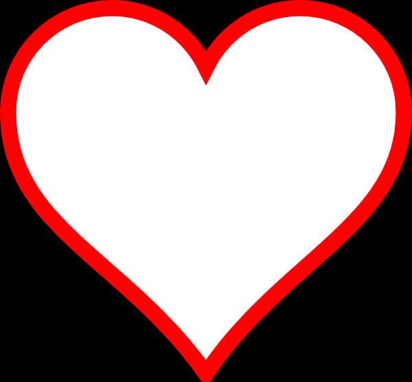 Red Outlined Heart Graphic PNG