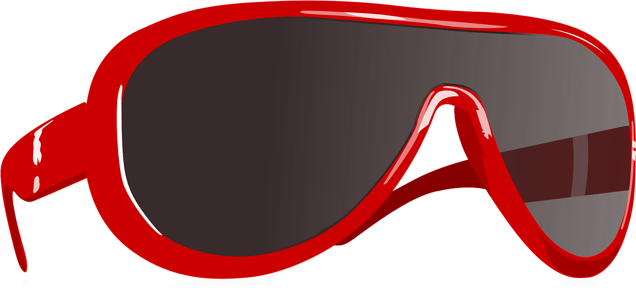 Red Oversized Sunglasses PNG