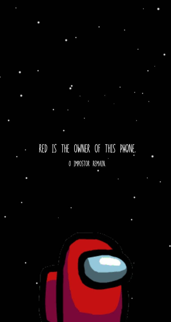 Red Owner Among Us iPhone Wallpaper