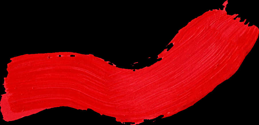 Red Paint Brush Strokeon Black PNG