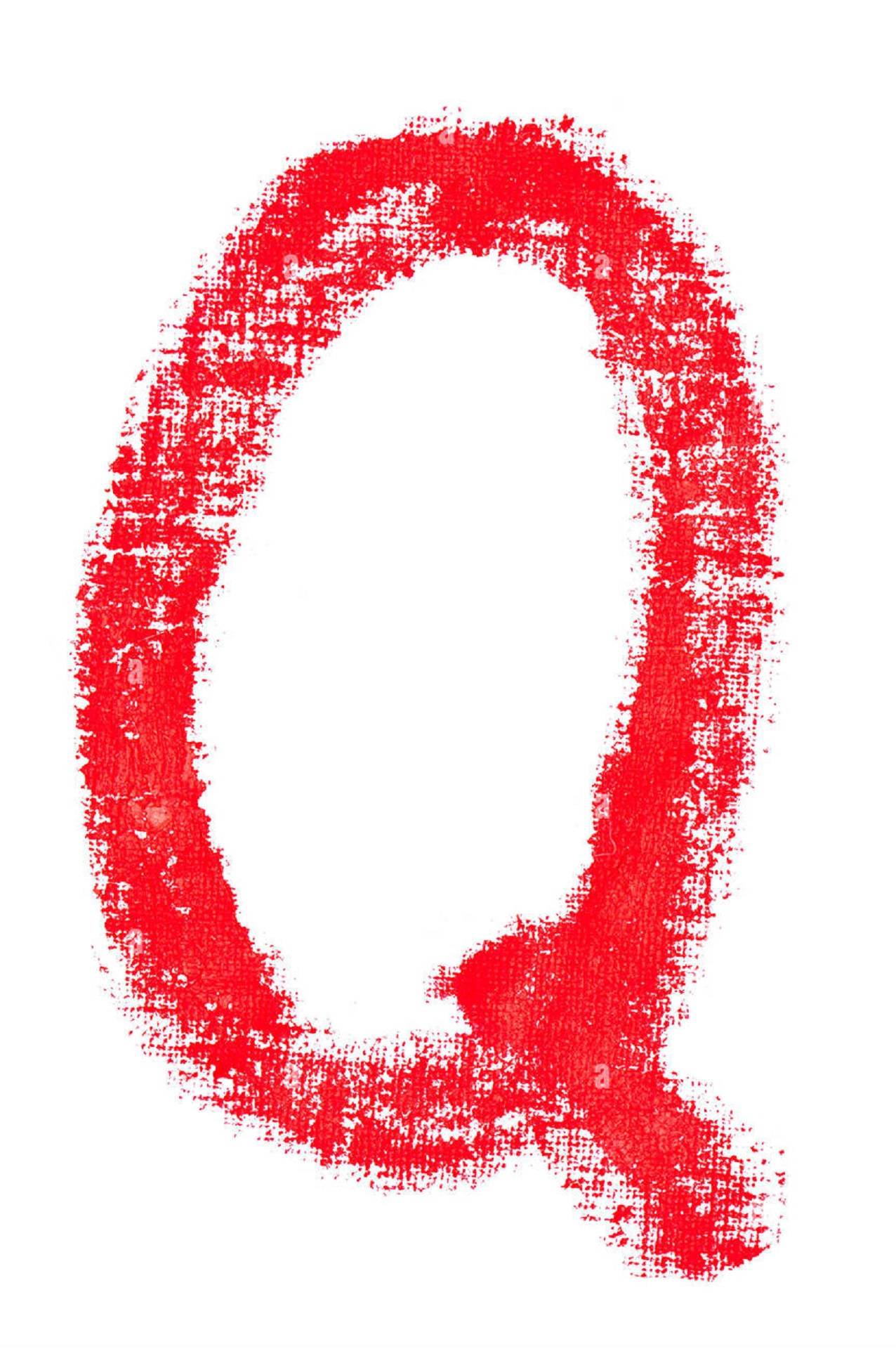 Red Paint Letter Q Wallpaper