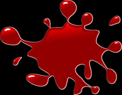 Red Paint Splash Graphic PNG
