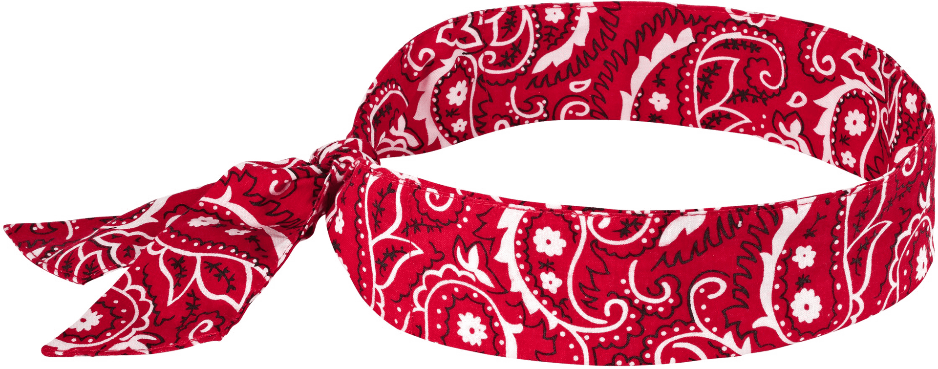 Red Paisley Pattern Head Bandana PNG
