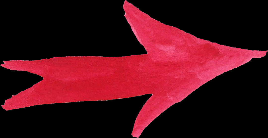 Red Paper Arrow Cutout PNG