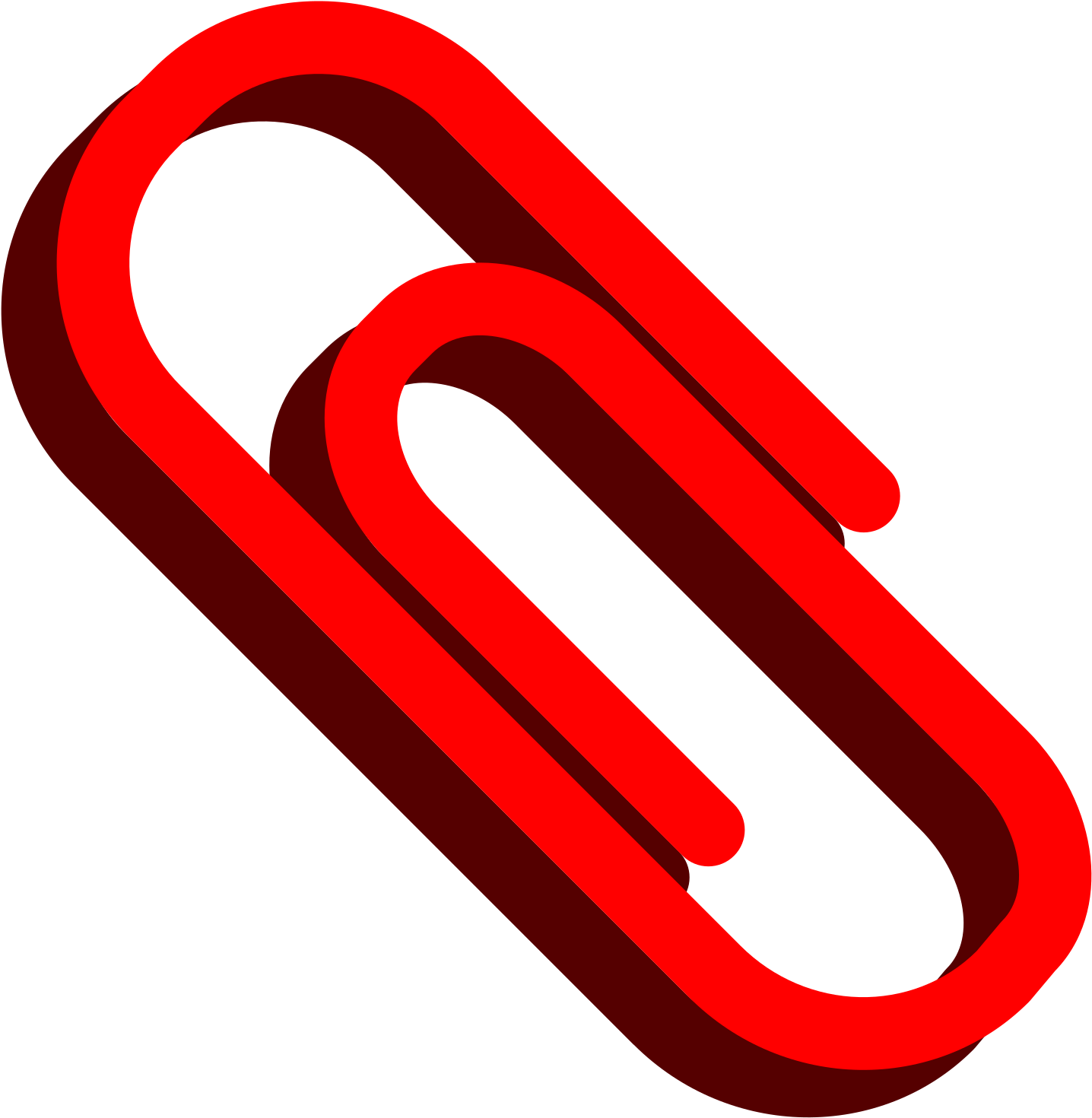 Red Paper Clip Graphic PNG