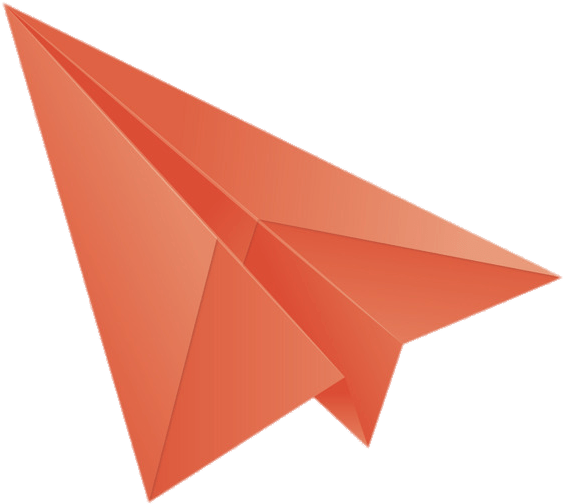 Red Paper Plane Graphic PNG