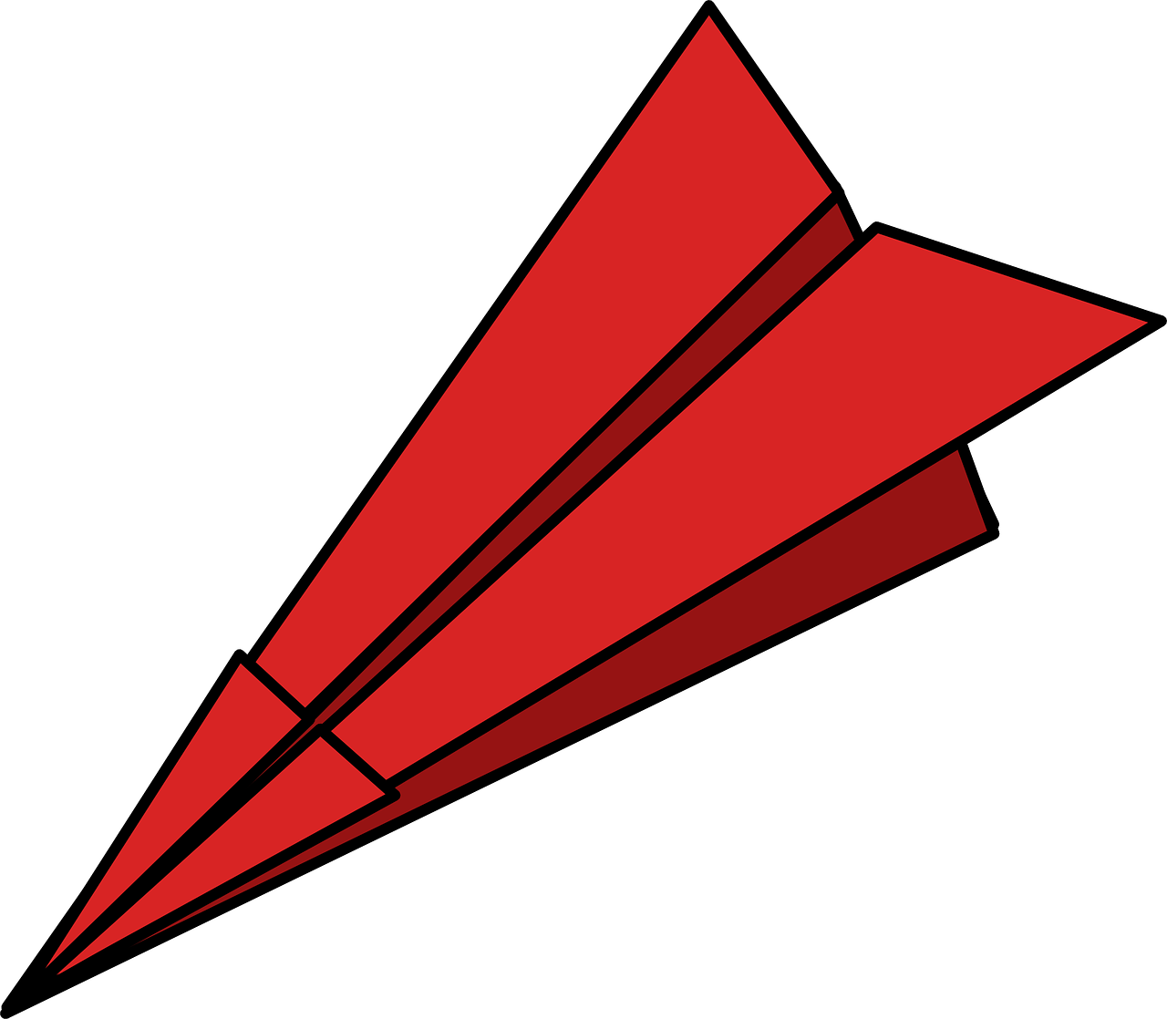 Red Paper Plane Illustration.png PNG
