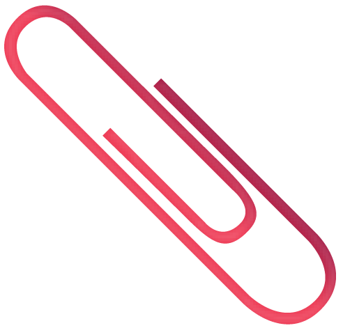 Red Paperclip Isolated Background PNG