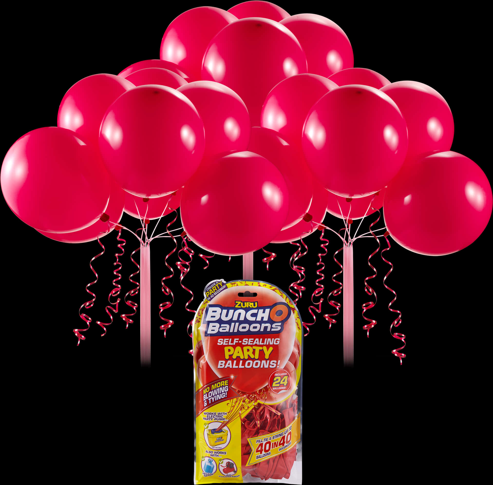 Red Party Balloons Product Promotion PNG