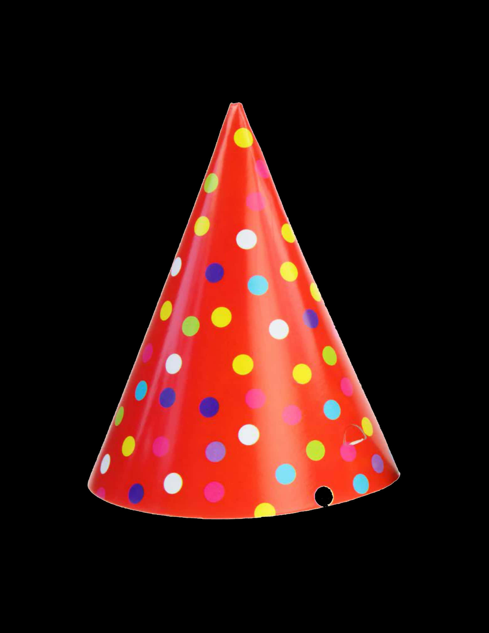 Red Party Hatwith Polka Dots PNG