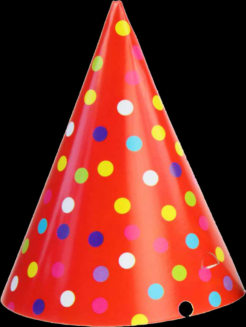 Red Party Hatwith Polka Dots PNG