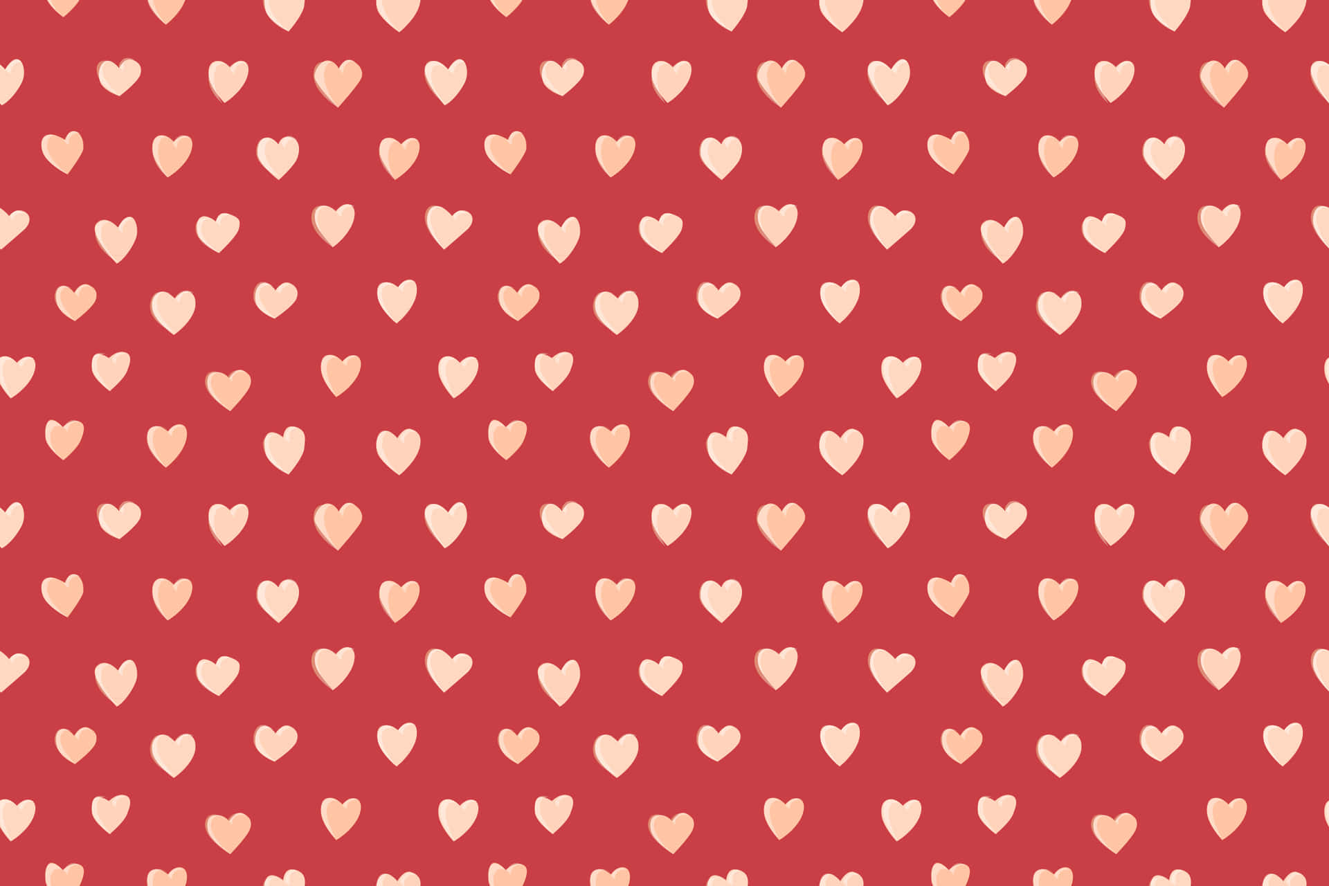 A Red Background With Pink Hearts