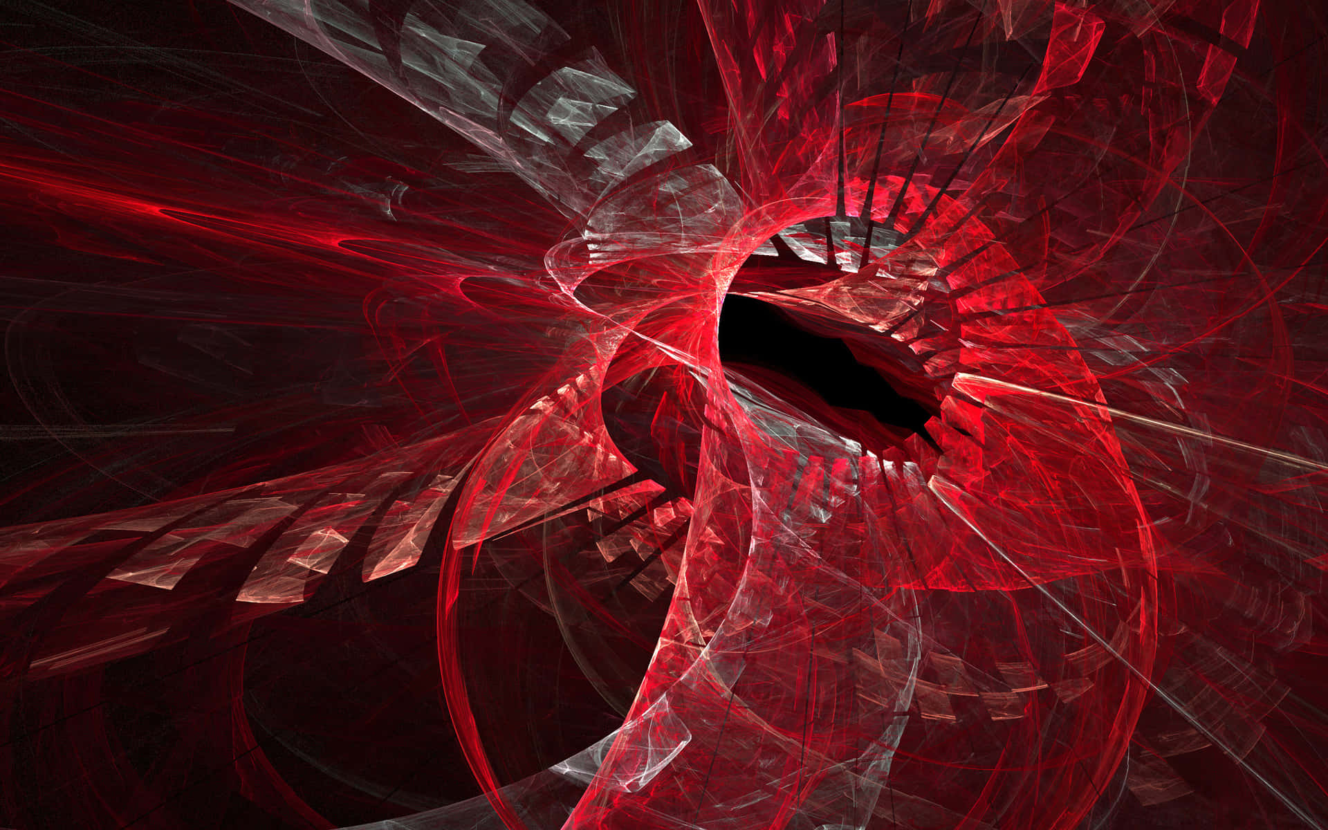 A Red PC Powering Through Digital Content Wallpaper