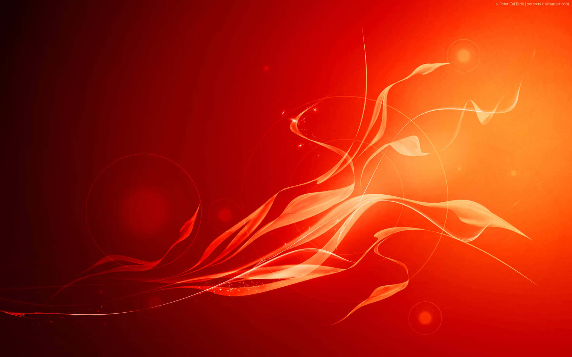 A Red Abstract Background With A Swirl Of Light Wallpaper