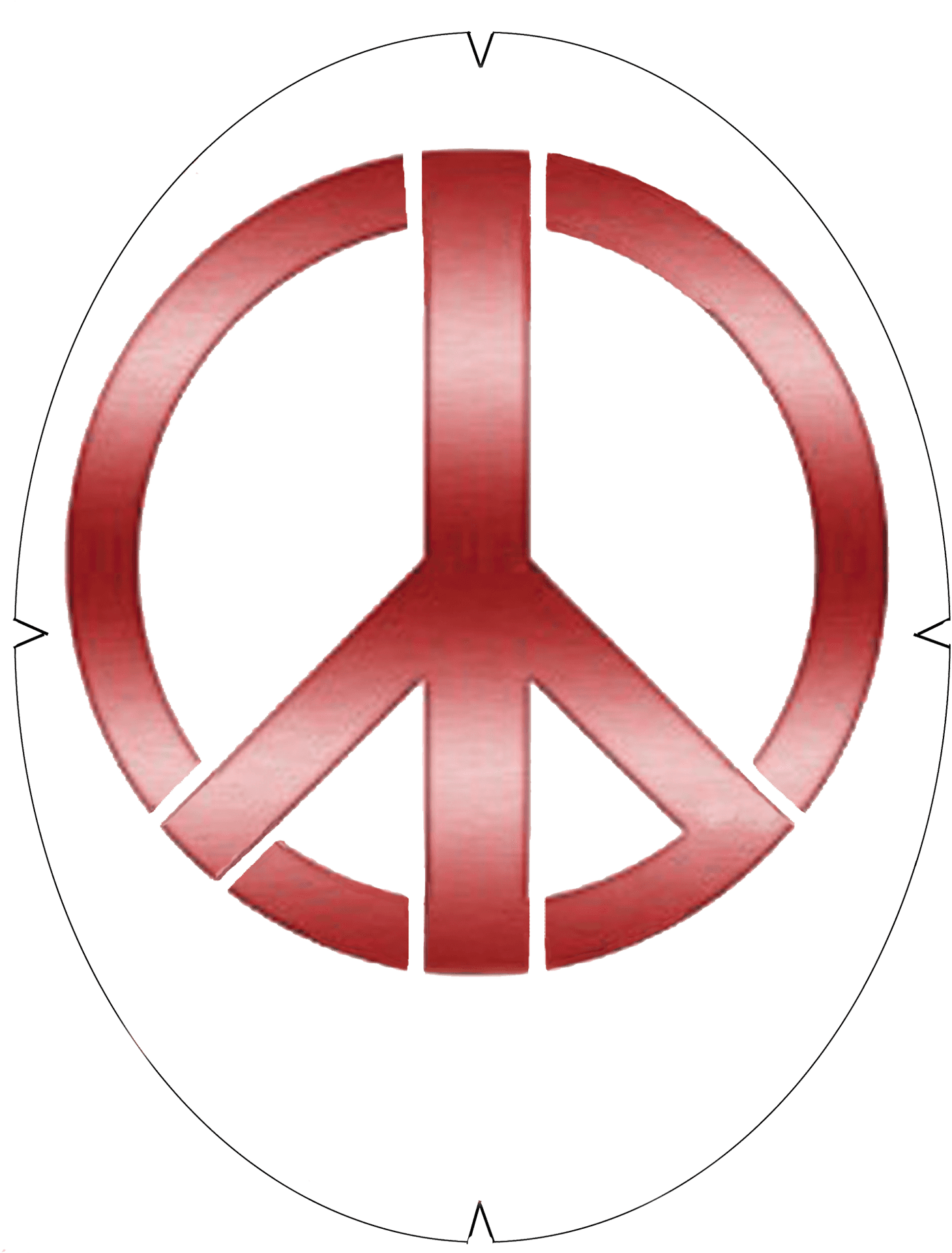 Red Peace Symbol Transparent Background PNG