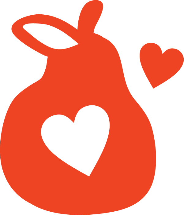 Red Pear Love Graphic PNG